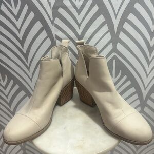 TOMS beige Everly nubuck leather bootie